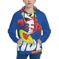 thumbnail image 1 of Lsque Cool Lobster Surfing Patten Youth Hoodie Sweatshirt Pullover with Kangaroo Pocket Boys and Girls Hoodie Warm Hoodie for Kids-Large, 1 of 6
