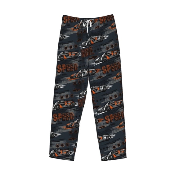 Lsque Cool Sports Car Print Men's Pajama Pants, Lounge Pant - Comfortable Home Wear,Elastic Waistband, Stylish Design-Medium