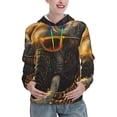 thumbnail image 1 of Lsque Cool Sunglasses Elephant Art Pattern Casual Women's Hoodie,Hooded Sweatshirt with Kangaroo Pocket,Pullover Hoodie with Eye-catching Drawstrings-X-Large, 1 of 7
