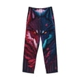 thumbnail image 1 of Lsque Cool Wolf Head Print Men's Pajama Pants, Lounge Pant - Comfortable Home Wear,Elastic Waistband, Stylish Design-Large, 1 of 9