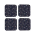 thumbnail image 1 of Lsque Copper-Gold Gloss Outline Cherry Pattern 4" Drink Coasters Set of 4, PVC Leather Absorbent Coasters, Table Coaster Set Decorative Coffee Cup Coasters Housewarming Gift -Square, 1 of 6