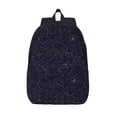 thumbnail image 1 of Lsque Copper-Gold Gloss Outline Peony Pattern Canvas Daypack, Durable Backpack, High-quality Versatile Backpack,Vintage Compact Backpack-Small, 1 of 6