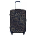 thumbnail image 1 of Lsque Copper-Gold Gloss Outline Rose Printed Luggage Cover, Travel Luggage Protector,Scratch and Dirt Resistant, Fits 18-32 Inch Luggage - Large, 1 of 9