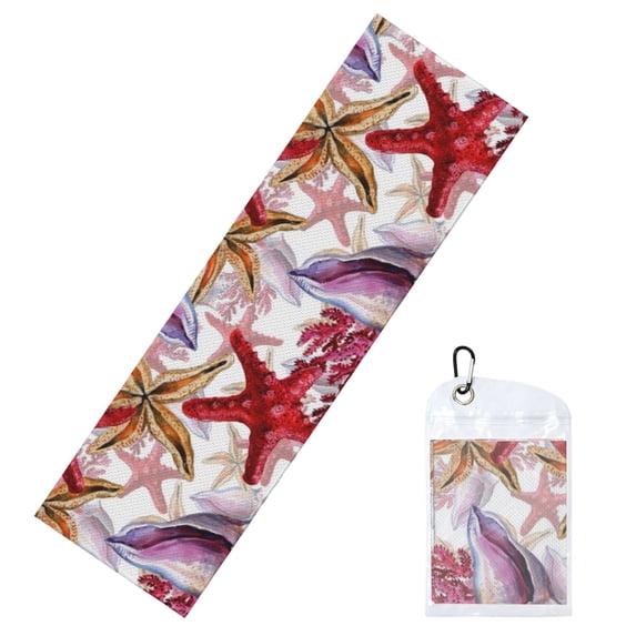 Lsque Coral Reef Printed Cooling Towel (40"x 12"), Ice Towel, Microfiber, Soft Breathable Chilly Towel for Yoga, Sport, Gym, Workout, Fitness, Running