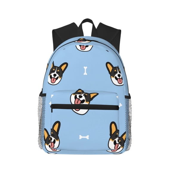 Lsque Corgi Dog Classic Casual Backpack - Large Capacity Water-Resistant Backpack for School, Work, Travel, and Outdoor Activities