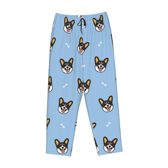 Lsque Corgi Dog Print Women's Pajama Pants, Lounge Pant - Comfortable Home Wear,Elastic Waistband, Stylish Design-Small