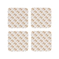 thumbnail image 1 of Lsque Corgi with Hearts Pattern 4" Drink Coasters Set of 4, PVC Leather Absorbent Coasters, Table Coaster Set Decorative Coffee Cup Coasters Housewarming Gift -Square, 1 of 6