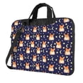 thumbnail image 1 of Lsque Corgi Lying With Moons And Stars Pattern Laptop Bag – Portable & Slim Single-Shoulder Computer Case with Adjustable Strap, Protective, Lightweight for 13”/14”/15.6” Laptops, 1 of 8