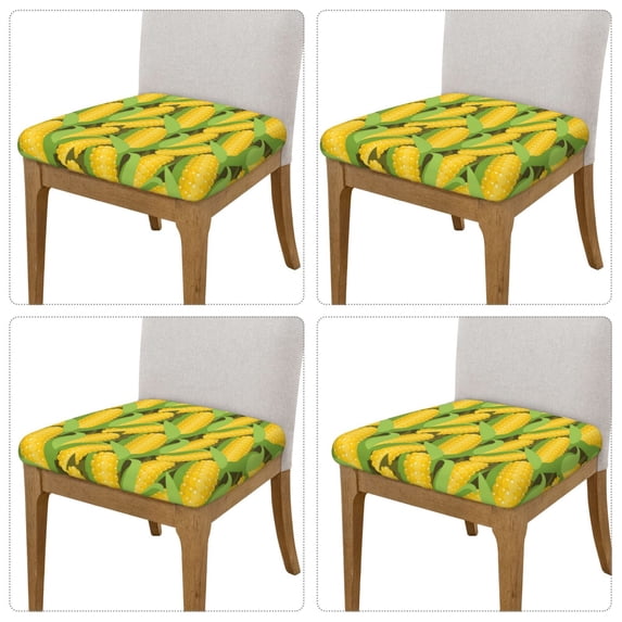 Lsque Corn 1 Printed Square Couch Cushion Covers, Floral Sofa Cushion Covers Replacement, Stretch Couch Covers for Couch-16.9in