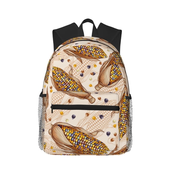 Lsque Corn 5 Classic Casual Backpack - Large Capacity Water-Resistant Backpack for School, Work, Travel, and Outdoor Activities