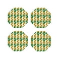 thumbnail image 1 of Lsque Corn Pattern 4" Drink Coasters Set of 4, PVC Leather Absorbent Coasters, Table Coaster Set Decorative Coffee Cup Coasters Housewarming Gift -Octagon, 1 of 6