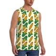 thumbnail image 1 of Lsque Corn Print Men's Cotton Blend Sleeveless Muscle Shirts (S-3XL)- Moisture Wicking, Odor Protection, UPF 30+,Medium, 1 of 8