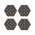 thumbnail image 1 of Lsque Cosmic Pattern 4" Drink Coasters Set of 4, PVC Leather Absorbent Coasters, Table Coaster Set Decorative Coffee Cup Coasters Housewarming Gift -Hexagon, 1 of 6