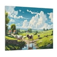 thumbnail image 1 of Lsque Countryside Farm Cow Print Wall Art – Decorative Picture for Living Room, Bedroom, and Office (Horizontal), 1 of 6