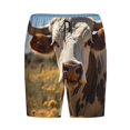 thumbnail image 1 of Lsque Countryside Flower Cow Mens Sleep Pajama Shorts,Short Pajama Pants, Cotton Ultra-Soft Knit-3X-Large, 1 of 9