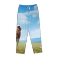 thumbnail image 1 of Lsque Cow Grazing Nature Print Women's Pajama Pants, Lounge Pant - Comfortable Home Wear,Elastic Waistband, Stylish Design-XX-Large, 1 of 9