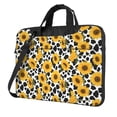 thumbnail image 1 of Lsque Cow Print Sunflower Pattern Laptop Bag – Portable & Slim Single-Shoulder Computer Case with Adjustable Strap, Protective, Lightweight for 13”/14”/15.6” Laptops, 1 of 8