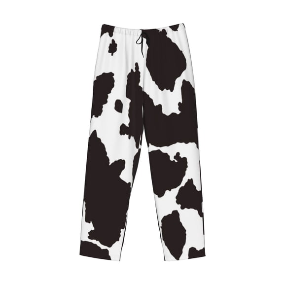 Lsque Cow Skin 2 Print Men's Pajama Pants, Lounge Pant - Comfortable Home Wear,Elastic Waistband, Stylish Design-Small