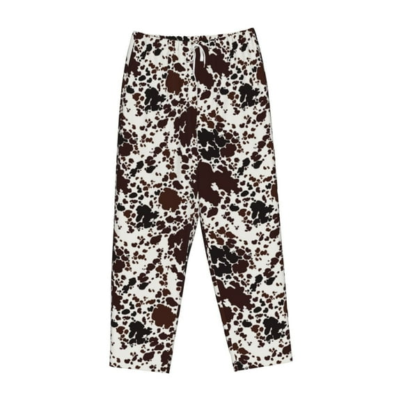 Lsque Cow Skin Print Women's Pajama Pants, Lounge Pant - Comfortable Home Wear,Elastic Waistband, Stylish Design-Medium