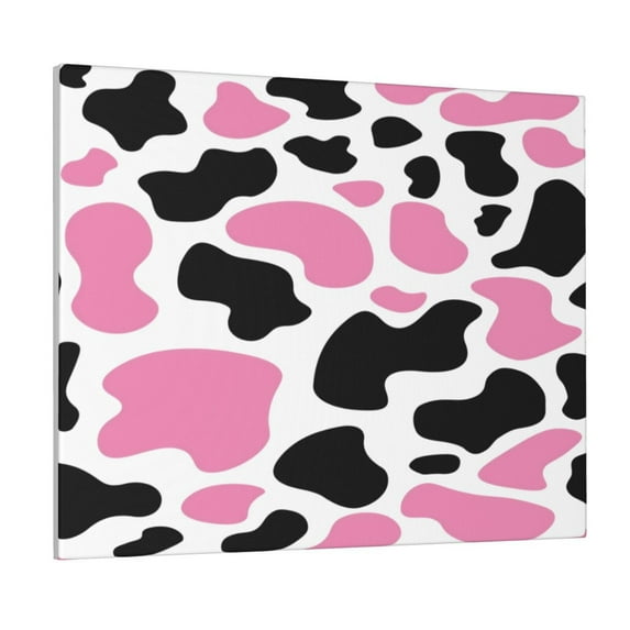 Lsque Cow Spots Print Wall Art – Decorative Picture for Living Room, Bedroom, and Office (Horizontal)