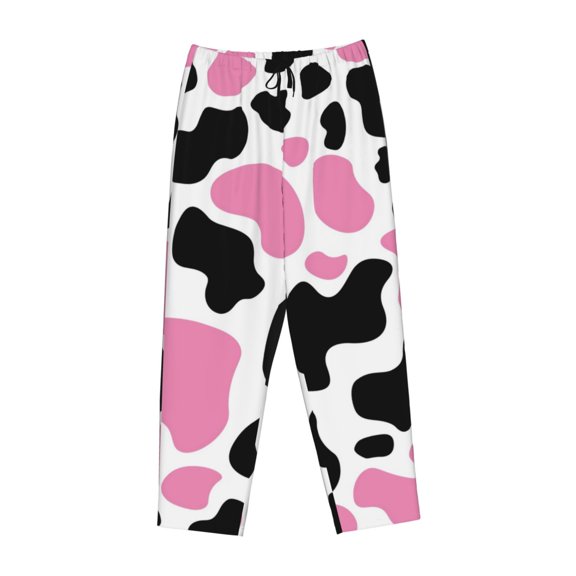 Lsque Cow Spots Print Women's Pajama Pants, Lounge Pant - Comfortable Home Wear,Elastic Waistband, Stylish Design-Medium