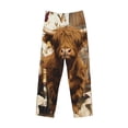 thumbnail image 1 of Lsque Cow With Butterflies Lilies Print Men's Pajama Pants, Lounge Pant - Comfortable Home Wear,Elastic Waistband, Stylish Design-Medium, 1 of 9