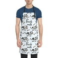 thumbnail image 1 of Lsque Cow With Fresh Milk Waterproof Apron Chef Aprons for Men Heavy Duty Chemical Work Apron Extra Long Grilling Aprons with Adjustable Bib Apron, 1 of 9