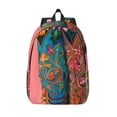 thumbnail image 1 of Lsque Cowboy Boots With Flowers Pattern Canvas Daypack, Durable Backpack, High-quality Versatile Backpack,Vintage Compact Backpack-Small, 1 of 6