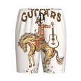 thumbnail image 1 of Lsque Cowboy Rodeo Guitar Mens Sleep Pajama Shorts,Short Pajama Pants, Cotton Ultra-Soft Knit-Small, 1 of 9