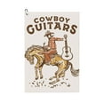 thumbnail image 1 of Lsque Cowboy Rodeo Guitar Premium Golf Towel - Ultra Absorbent and Quick Drying Microfiber Towel with Carabiner - Gift for Men -24" X 16", 1 of 8