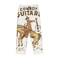 thumbnail image 1 of Lsque Cowboy Rodeo Guitar Print Women's Pajama Pants, Lounge Pant - Comfortable Home Wear,Elastic Waistband, Stylish Design-Small, 1 of 9