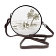 thumbnail image 1 of Lsque Cowboys Riding A Horse Near A Tree Pattern Shoulder Bag – Microfiber Leather Crossbody with Detachable Strap & Handle Ring, Waterproof & Durable, Elegant Everyday Carry, 1 of 5