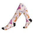 thumbnail image 1 of Lsque Cowgirl Boots Pattern Sport Compression Socks for Men & Women 15-20 mmHg Knee High Nurse Pregnant Running Medical and Travel Athletic, 1 of 6