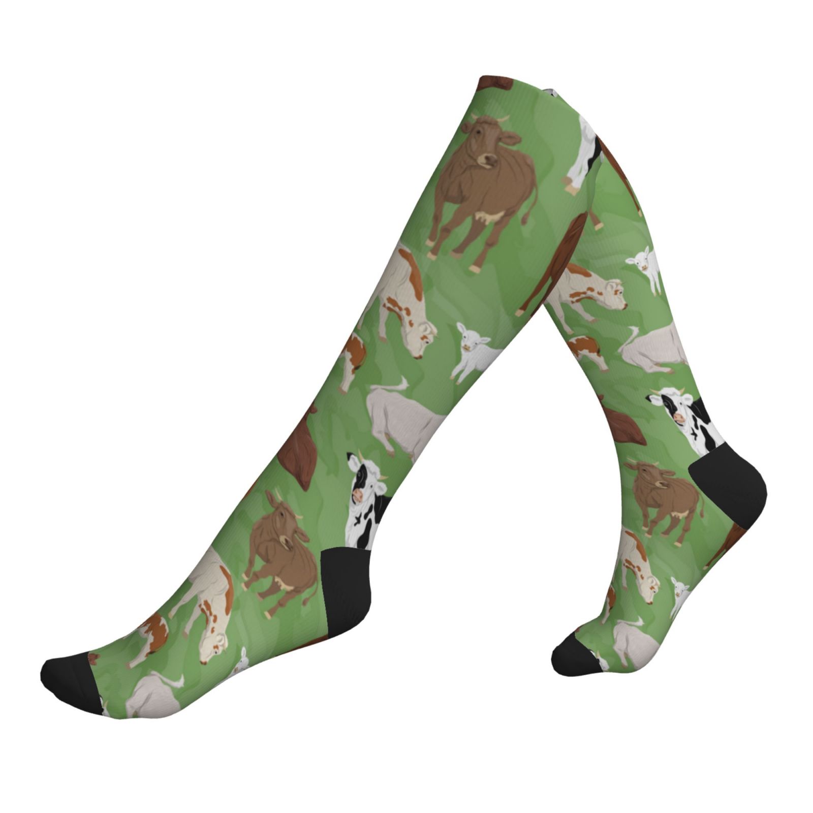 Lsque Cows And Calves Pattern Sport Compression Socks for Men & Women ...