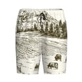 thumbnail image 1 of Lsque Cows Grazing On Meadow Mens Sleep Pajama Shorts,Short Pajama Pants, Cotton Ultra-Soft Knit-X-Large, 1 of 9