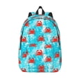 thumbnail image 1 of Lsque Crab Swims In The Ocean Pattern Canvas Daypack, Durable Backpack, High-quality Versatile Backpack,Vintage Compact Backpack-Small, 1 of 6