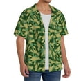 thumbnail image 1 of Lsque Crayfish Army print Men's Cuban Collar Short Sleeve Shirt Summer Beachwear Casual Button Down Fashionable Vacation Leisure Shirt-3X-Large, 1 of 7