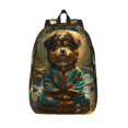 thumbnail image 1 of Lsque Creekside Meditating Puppy Pattern Canvas Daypack, Durable Backpack, High-quality Versatile Backpack,Vintage Compact Backpack-Medium, 1 of 6