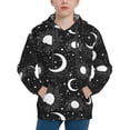 thumbnail image 1 of Lsque Crescent and Stars Patten Youth Hoodie Sweatshirt Pullover with Kangaroo Pocket Boys and Girls Hoodie Warm Hoodie for Kids-Large, 1 of 6