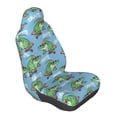 thumbnail image 1 of Lsque Crocodile Riding Skateboard Pattern Car Seat Covers for Front Seats , Waterproof Seat Covers for Cars, Sporty Front Seat Covers,Car Seat Cover Protector Front Seats, 1 of 5