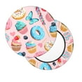 thumbnail image 1 of Lsque Cupcakes and Donuts Round Bar chair cushion covers Velvet Fabric Premium Comfort Protects from Scratches and Stains for 14-17 Inch Chair- 14 inch, 1 of 7