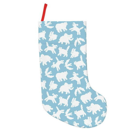 Lsque Cute Animals Pattern 18 Inch Christmas Stockings, Festive Holiday Stocking for Christmas Decorations Holiday Decor