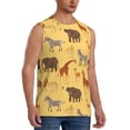 thumbnail image 1 of Lsque Cute Animals Print Men's Cotton Blend Sleeveless Muscle Shirts (S-3XL)- Moisture Wicking, Odor Protection, UPF 30+,XX-Large, 1 of 8