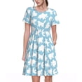 thumbnail image 1 of Lsque Cute Animals Print Women's Casual Dress T-Shirt Summer Short Sleeve Scoop Neck Swing Dresses, 1 of 6