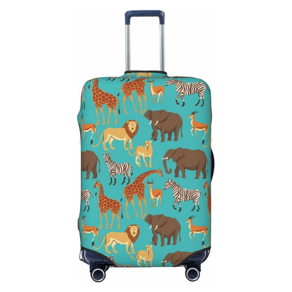 Lsque Cute Animals Printed Luggage Cover, Travel Luggage Protector,Scratch and Dirt Resistant, Fits 18-32 Inch Luggage - X-Large