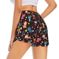 thumbnail image 1 of Lsque Cute Animals Printed Women's Running Shorts with Liner Pockets,Elastic Quick Dry Workout Athletic Gym Yoga Shorts,Womens High Waist Shorts-Large, 1 of 9