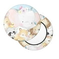 thumbnail image 1 of Lsque Cute Animals Round Bar chair cushion covers Velvet Fabric Premium Comfort Protects from Scratches and Stains for 14-17 Inch Chair- 14 inch, 1 of 7