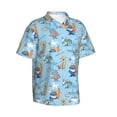 thumbnail image 1 of Lsque Cute Animals Surfers pattern Hawaiian Shirt for Men, Unisex Summer Beach Casual Short Sleeve Button Down Shirts-XX-Large, 1 of 9