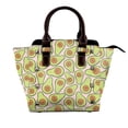 thumbnail image 1 of Lsque Cute Avocado Pattern Leather Rivet Shoulder Bag – Elegant Genuine Leather & Microfiber PU Crossbody with Detachable Adjustable Strap, 1 of 5