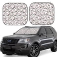 thumbnail image 1 of Lsque Cute Baseball 2 PCS Windshield Sun Shade | CarFoldable Window Covers | Car Accessories Reflect UV for Universal Cars SUV Truck | Medium, 1 of 7
